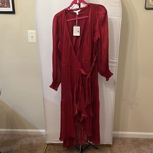 LC Lauren Conrad Red High Low Dress
